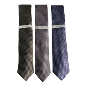 Perry Ellis Portfolio Men's Ties Classic business office casual Necktie Lot of 3